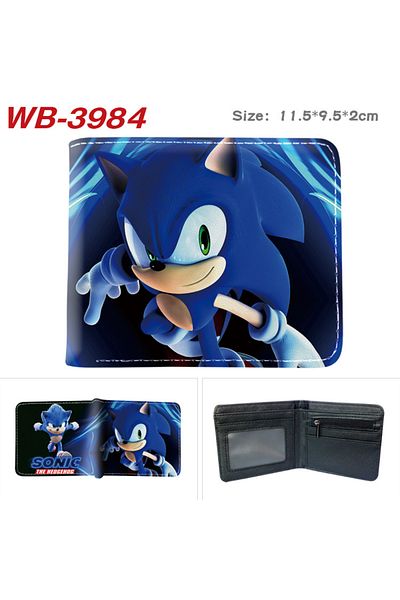 Choice A Sonic Peripheral Wallet Super Sonic Mouse Short Half-fold Card Holder Full Color Cartoon Anime Co.