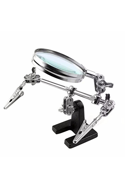 Choice حامل لحام مزود بأداة مساعدة ثلاثية اليد 5X وعدسة مكبرة للحام 5X ومشبكي...