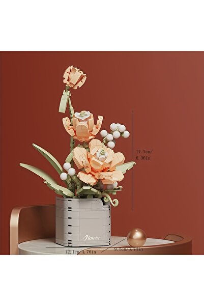 Choice5 21222-3 مكعبات بناء أحجية زهور إبداعية للتجميع، زينة، هدية مثالية لعي...