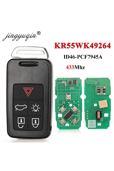 Choice jingyuqin 5 Button Remote Key Smart Car Key Fob 433Mhz ID46 Chip for V...