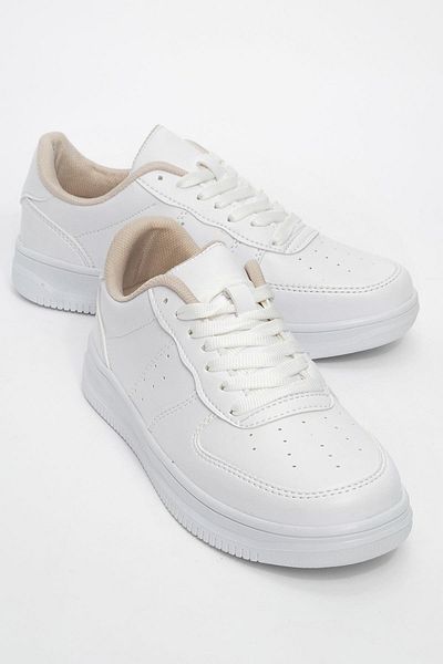 Ccway ΛΕΥΚΟ ΛΕΥΚΟ Γυναικείο Sneaker - Lace-Up