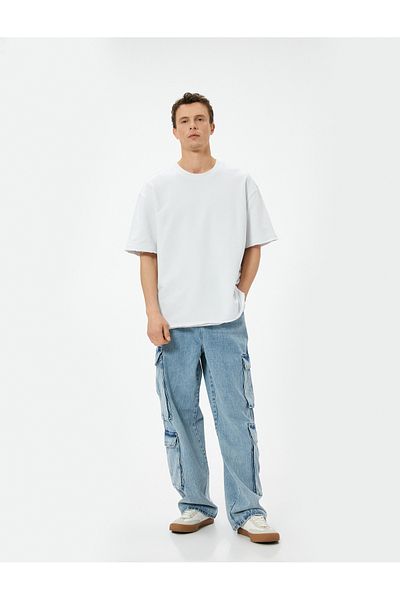 Koton Oversize τζιν με τσέπη Cargo και λεπτομέρεια με κουμπιά