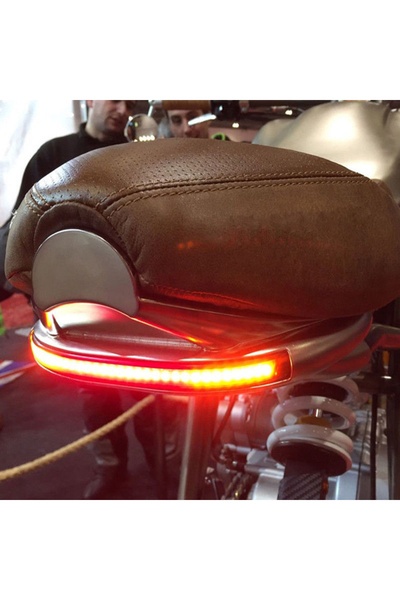 Choice 1 قطعة دراجة نارية أحمر أصفر تغيير اللون LED سكرامبلر الفرامل الذيل ضو...