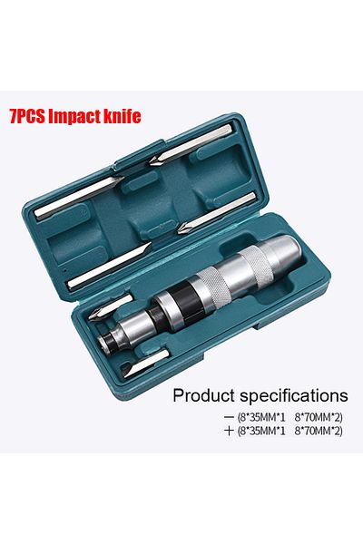 Choice 7PCS Impact Screwdriver Set  Portable  Heavy Duty Shock screw Driver Chisel Bits Tools Socket Kit...