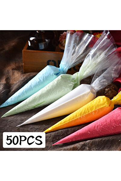 Choice 50 قطعة من أكياس المعجنات السميكة وحقيبة تزيين الكيك والكريمة وكريمة ا...
