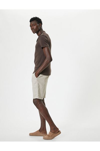 Koton Bermudashorts aus Leinenmischung – Taschendetail