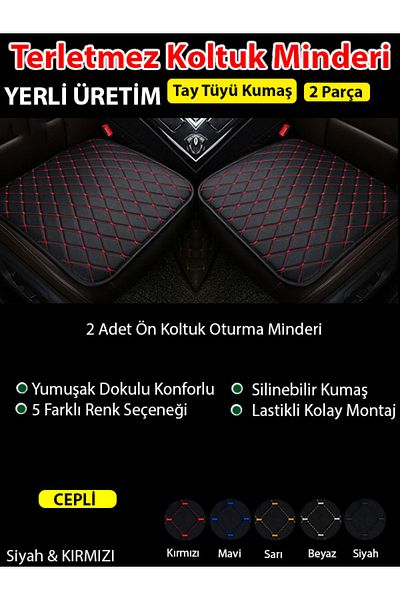 Nuryak Oto Aksesuar Nissan Primera P12 2001-2008 Pânză 7 bucăți Set complet Pene thailandeză Cusături negru-galben