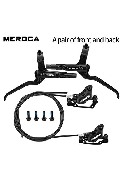 Choice 4 مكابس فرامل 1 مجموعة MEROCA M4S 4 مكابس مقسمة أنبوب زيت الفرامل الهيدروليكية للدراجة أمامي 850 مم خلفي