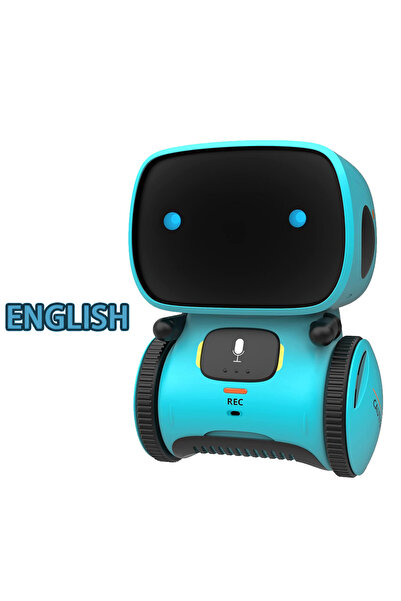 Choice روبوت لعبة أزرق En-light روبوتات ذكية، إصدار روسي وإنجليزي وإسباني، تحكم صوتي ولمسي