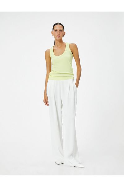 Koton Ribbed U-Neck Slim Fit Athlete - Thick Strap
