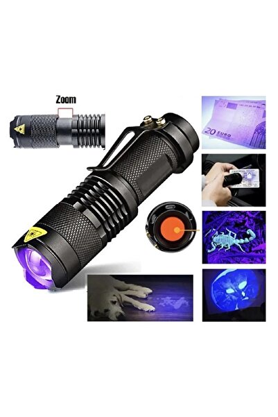 efmues Mor ışıklı el feneri onelight marka UV ışıklı fener şarjlı mor ışık