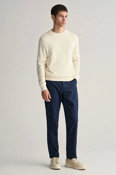 Gant Men's Navy Blue Trousers Slim Fit