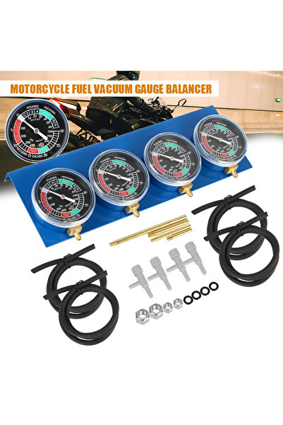 Choice With Hose for 4 Cylinder Engines Machines Motorcycle Fuel Carburetor Synchronizer Vacuum Balancer...