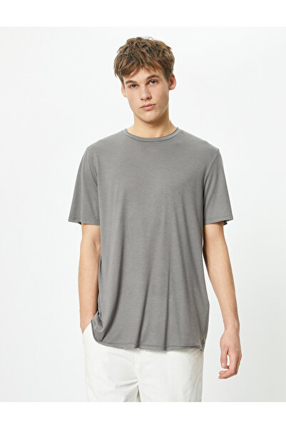 Koton Μπλουζάκι με κοντό μανίκι Viscose Blend Crew Neck