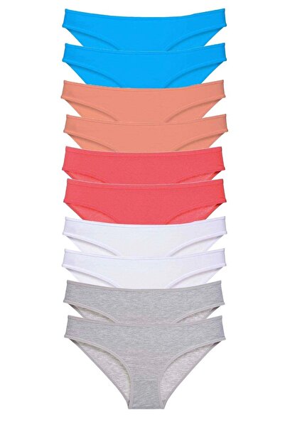 Royaleks 10 τεμάχια Super Eco Σετ ελαστικό ύφασμα Γυναικεία Slip Γκρι Λευκή Π...