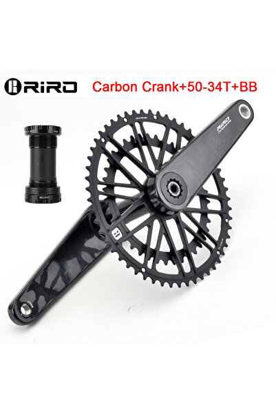 Choice ذراع تدوير 172.5 مم، 50-34 سن، محور سفلي من ألياف الكربون RIRO، دراجة ...