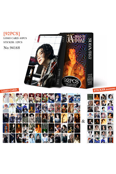 Choice 92 قطعة SUGA 60+32 قطعة/مجموعة بطاقات لومو Kpop SUGA Idol Suga D-DAY أ...