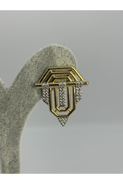 Uzak Işıklar Serenay Rosette Model Steel Earrings Gold