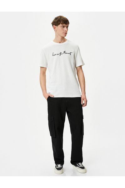 Koton 4SAM10043HK Koton Ανδρικό T-shirt ΛΕΥΚΟ