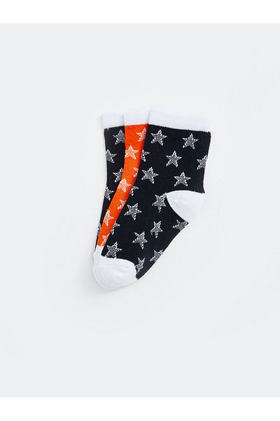 LC Waikiki LCW Gemusterte Baby-Socken für Jungen, 3-teilig