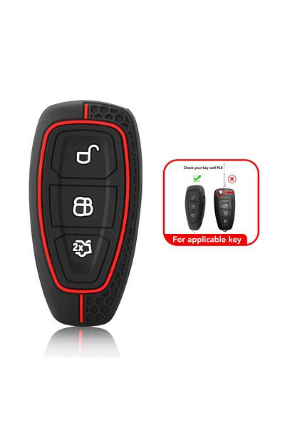 Choice Black Silicone Car Key Case Shell For Ford Kuga Focus Mk3 Mk4 Mondeo Fiesta Titanium Ecosport Transi