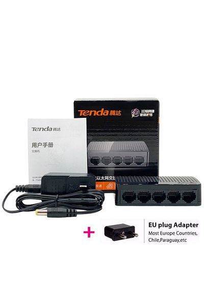 Tenda Add Eu Adapter Sg105m All Gigabit Ports High-speed Network 5-port Ethernet Switch 1000mbps Fas