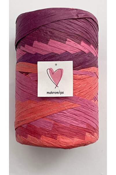 Makromİps PREMIUM Ebruli Multí Raffia Bag - 200gr Șuviță de țesut din paie