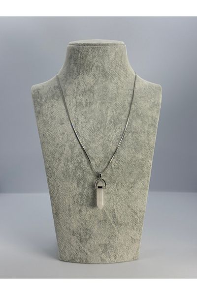 Uzak Işıklar Selenite Natural Stone Necklace