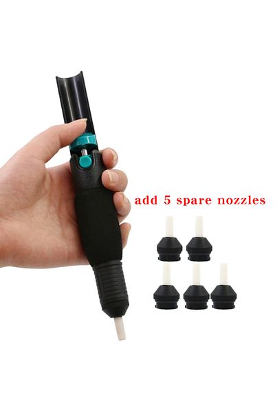 Choice 366D with 5 nozzles CJ-366D Powerful Dual-Ring Non-Slip Handle Solder Sucker Solder Pump Manual Sold