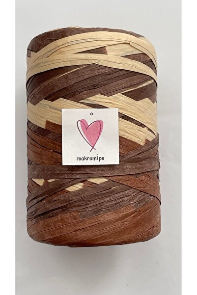 Makromİps PREMIUM RENKİ RAFYA İP(200gr+-20) EBRULİ MULTİ RAFFİA ÇANTA ŞAPKA S...