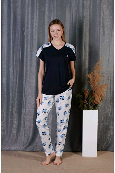 BAŞAKSU COLLECİTON طقم بيجامة باسو قطن - 2304