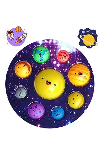 Choice Blue Eight Planet Push Bubble Fidget Toys Adult Stress Relief Squeeze ...