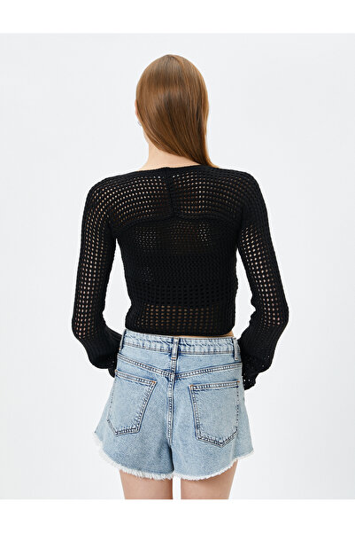 Koton Top croșetat cu mânecă lungă - Design ajurat