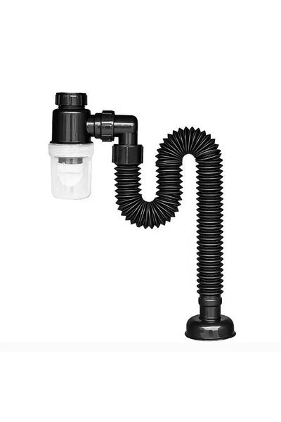 Choice Black P-trap Kitchen Sink Deodorant Set Launch Pipeline Deodorizing Filter Sink Strainer Hose Drain