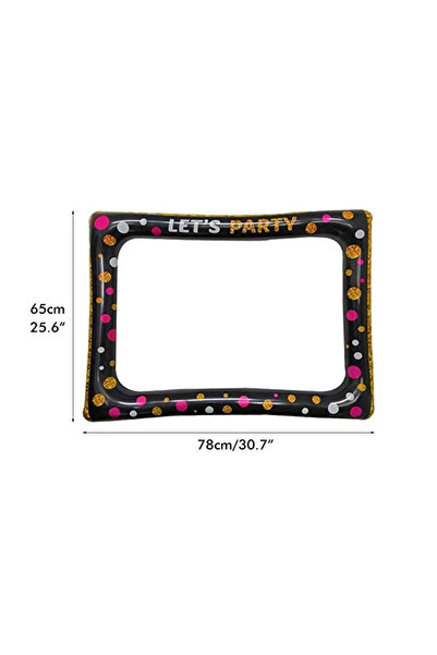 APWIKOGER إطار صور أسود مزخرف، إطار صور سيلفي كبير الحجم، إطار قابل للنفخ من ...