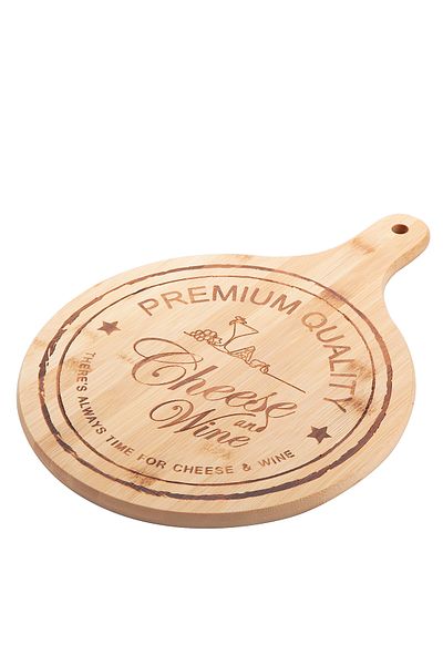Balsa Grup Balsa Mrk Model Natural Bamboo Cheese Presentation Plate 26*35*1.2cm