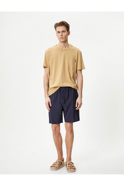 Koton Cotton Short Sleeve Crew Neck T-Shirt - Pocket Detail