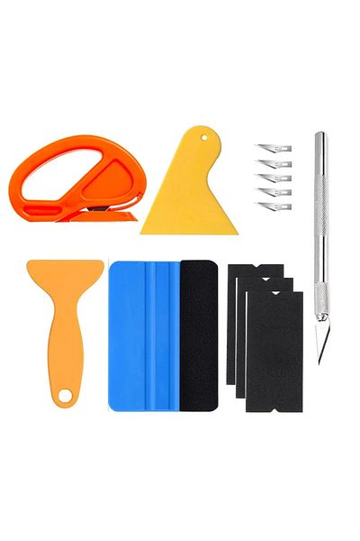 Choice 13Pcs/set Car Film Wrap Tool Kit Vinyl Spatula Vinyl Scraper Cutter for Vehicle Window Tint Car A...
