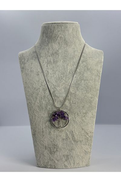 Uzak Işıklar AMETHYST TREE OF LIFE NECKLACE