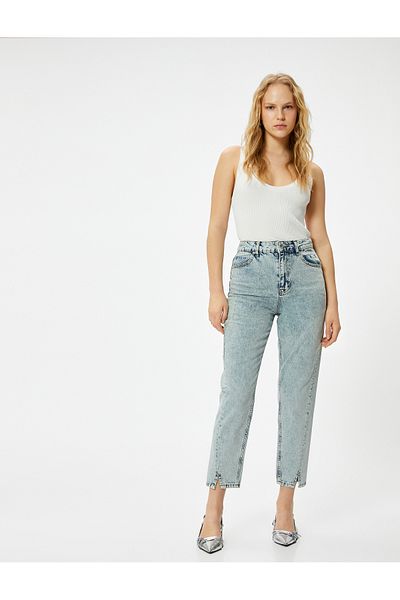 Koton Mom Jeans Buzunar cu fante scurte înguste - Mom Jeans