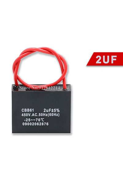 Choice 450v1.8uf 1pcs Cbb61 450v Start Capacitor 0.8 1 1.5 1.8 2 2.5 3 4 5 6 7 8 10 12 15 18 20uf Fan Ceili