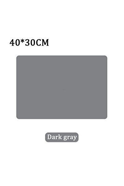 Choice قطعة واحدة، مقاس 40×30 سم، لون رمادي داكن، مفرش طاولة سيليكون مقاوم لل...