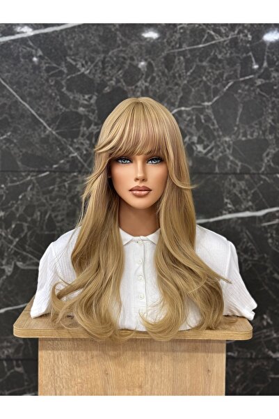 Fenomen Peruk Karamel Özel Tasarım Gerçek Saç Dokusunda Peruk