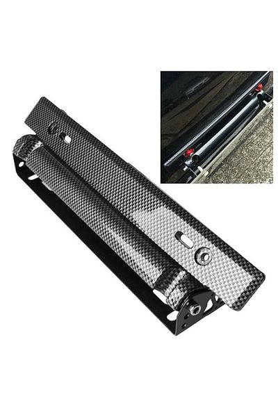 Choice Car License Plate Frame Holder Carbon Fiber Racing Number Plate Holder Adjustable Bracket Car Mod...