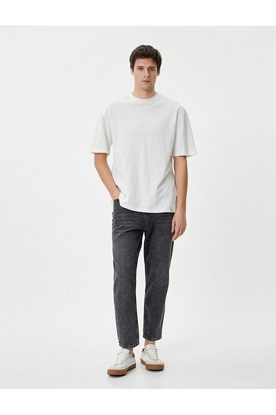 Koton Loose Fit Lockere Jeans mit Taschen Baumwolle Standard Taille - Steve Jean