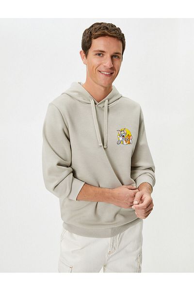 Koton Tom and Jerry Licensed Printed Hoodie - Long Sleeve