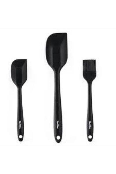 Tantitoni Smoke Colored 3-Piece Silicone Spatula and Brush Set (Elvin Home Concept)