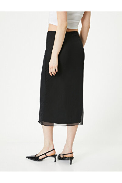 Koton Midi Etek Normal Bel Lastikli