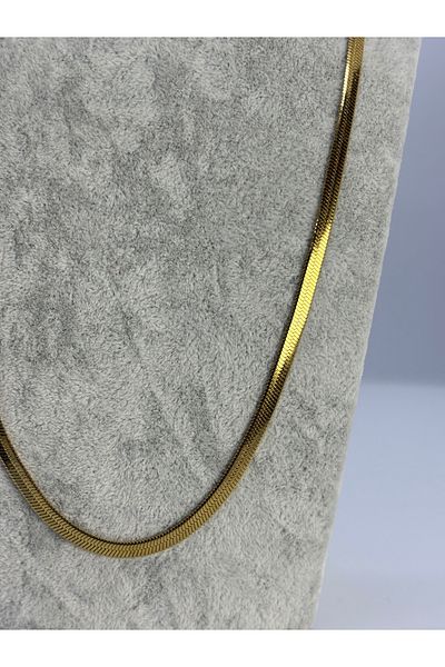Uzak Işıklar Steel Gold Italian Flat Chain