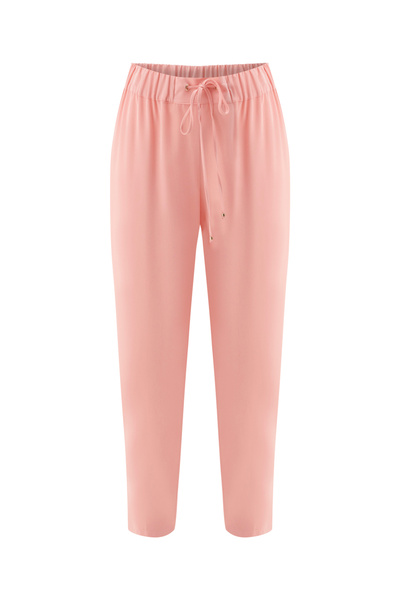 Perspective Niall Regular Fit Ankle Length Mid Waist Pink Color Women's Pants
